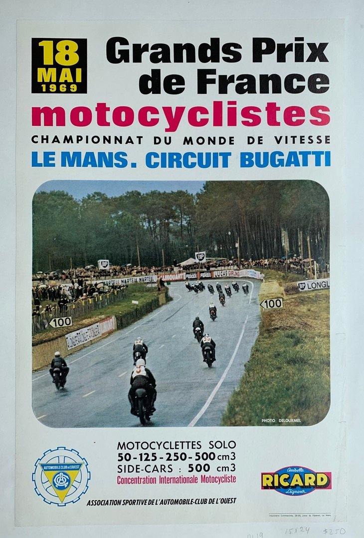 Grands Prix de France mootocyclistes -- Championnat du Monde de Vitesse -- Le Mans. Circuit Bugatti - Poster Museum