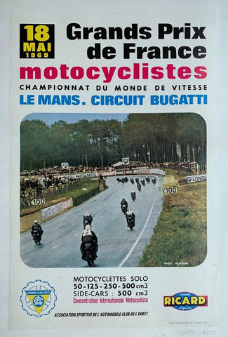 Link to Grands Prix de France mootocyclistes -- Championnat du Monde de Vitesse -- Le Mans. Circuit Bugatti1969 Product