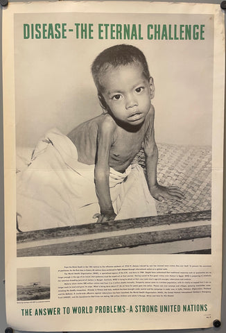 Link to Disease, The Eternal Challenge - United Nations PosterU.S.A., c. 1950 Product