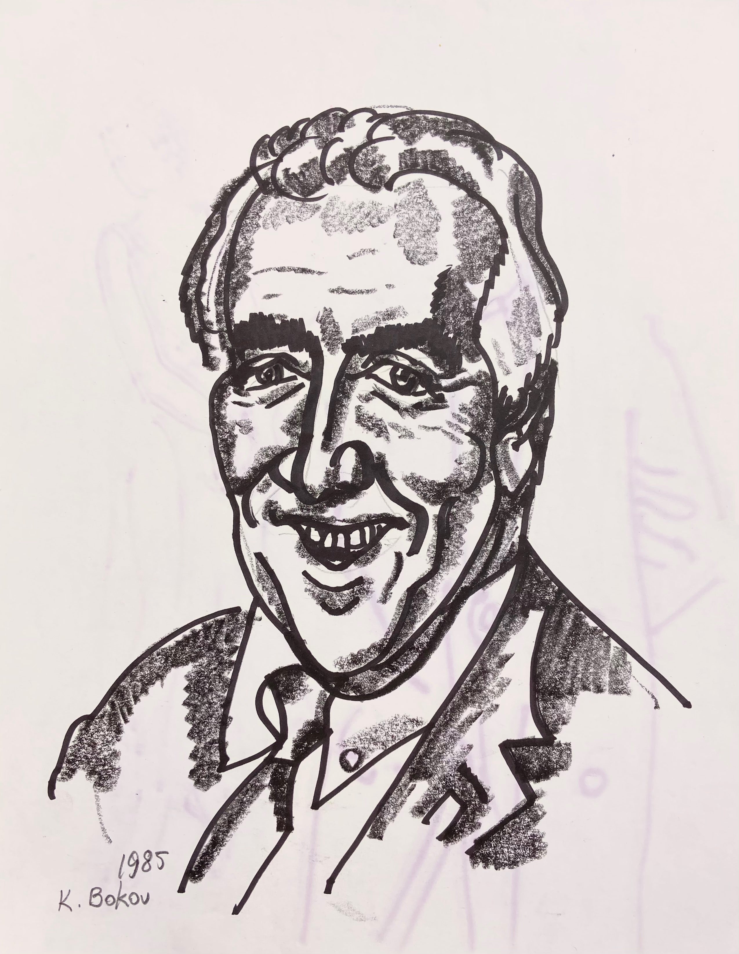 charcoal portrait of a man