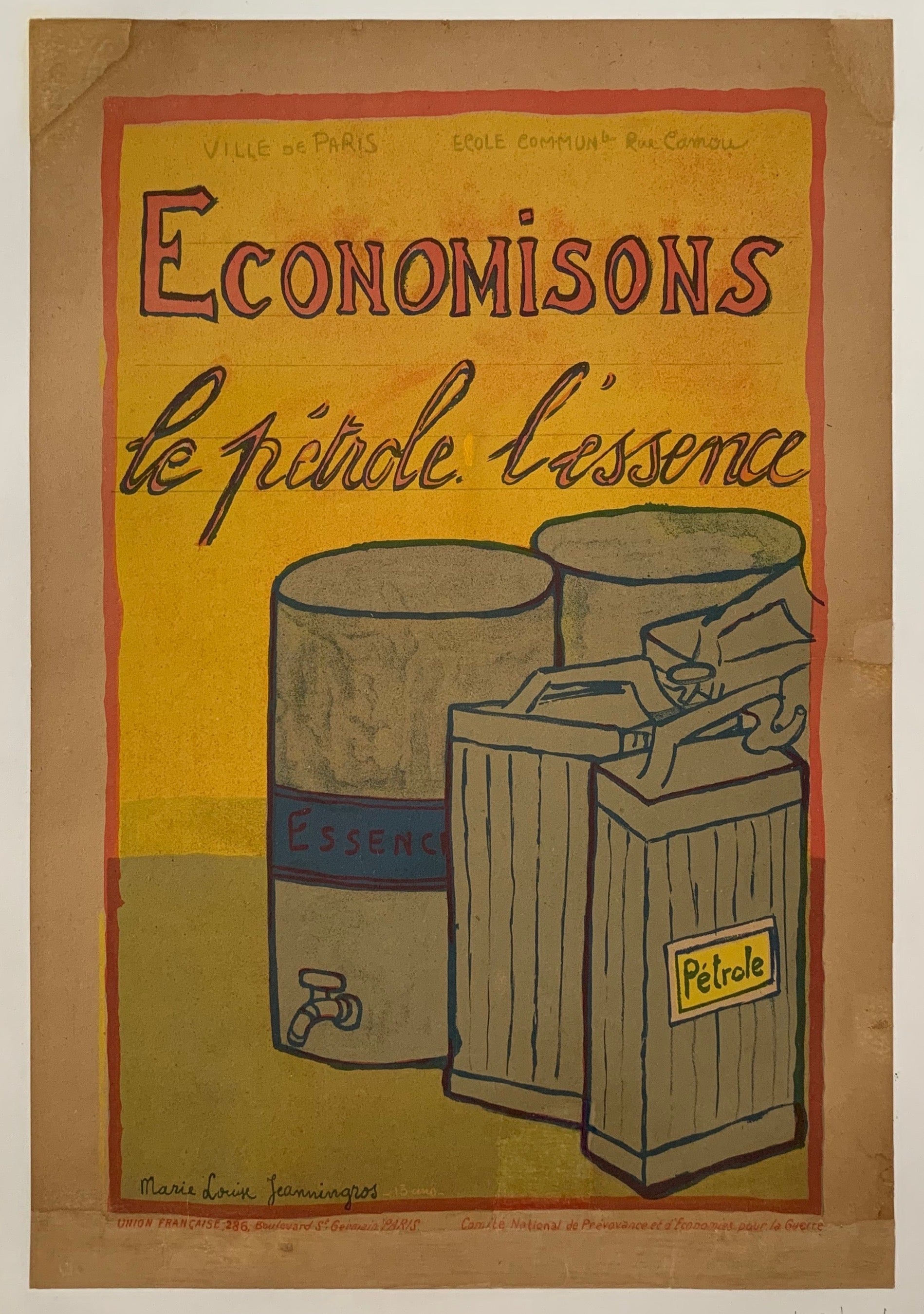 Economisons le pétrole l'essence Print