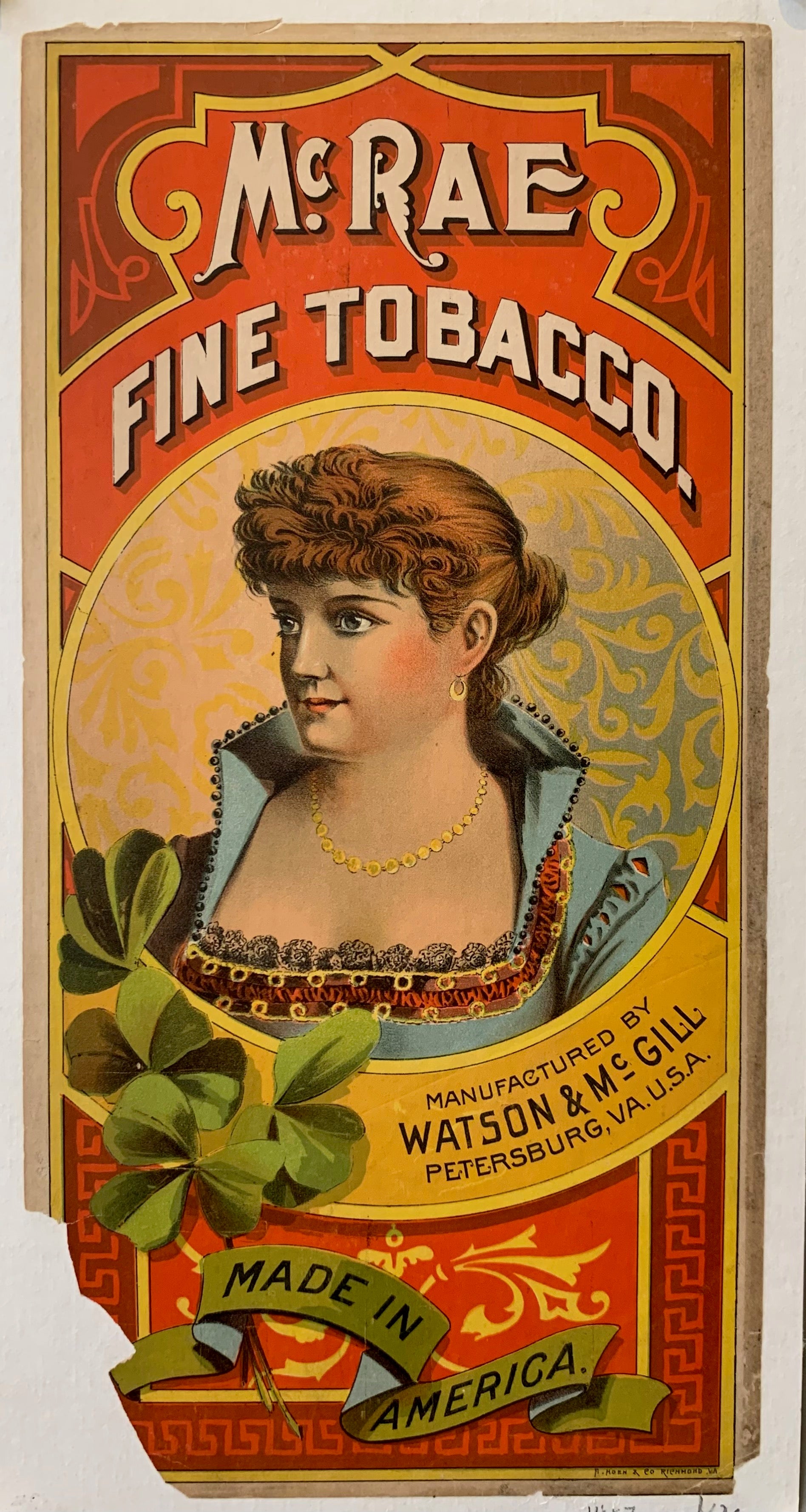 McRae Tobacco Label