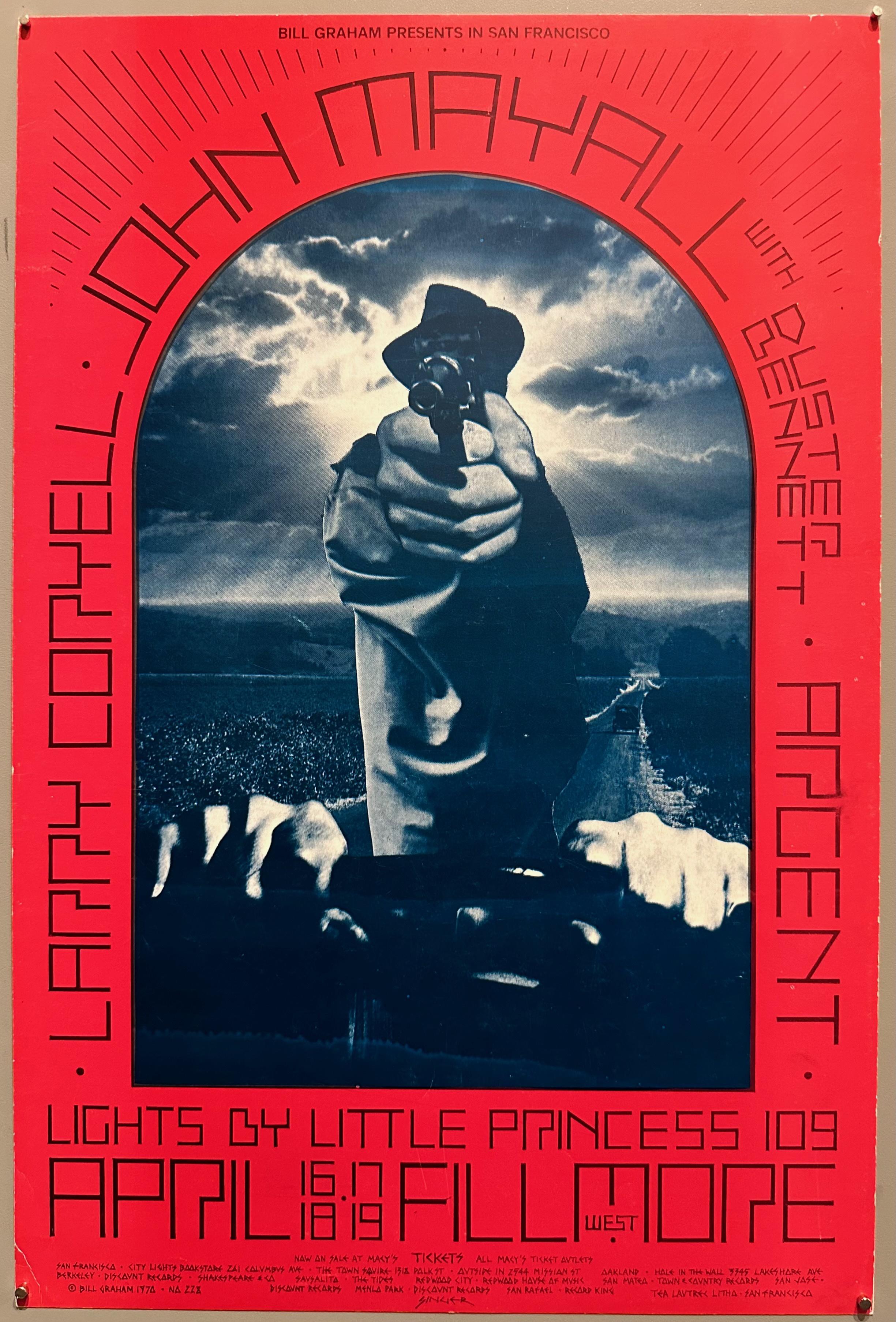 John Mayal with Duster Bennett Fillmore West Poster