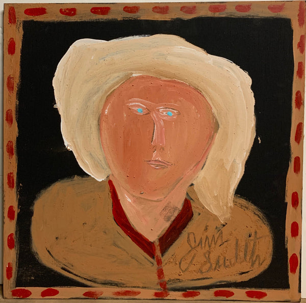 Portrait of a Blond #97, Jimmie Lee Sudduth Painting – Poster Museum