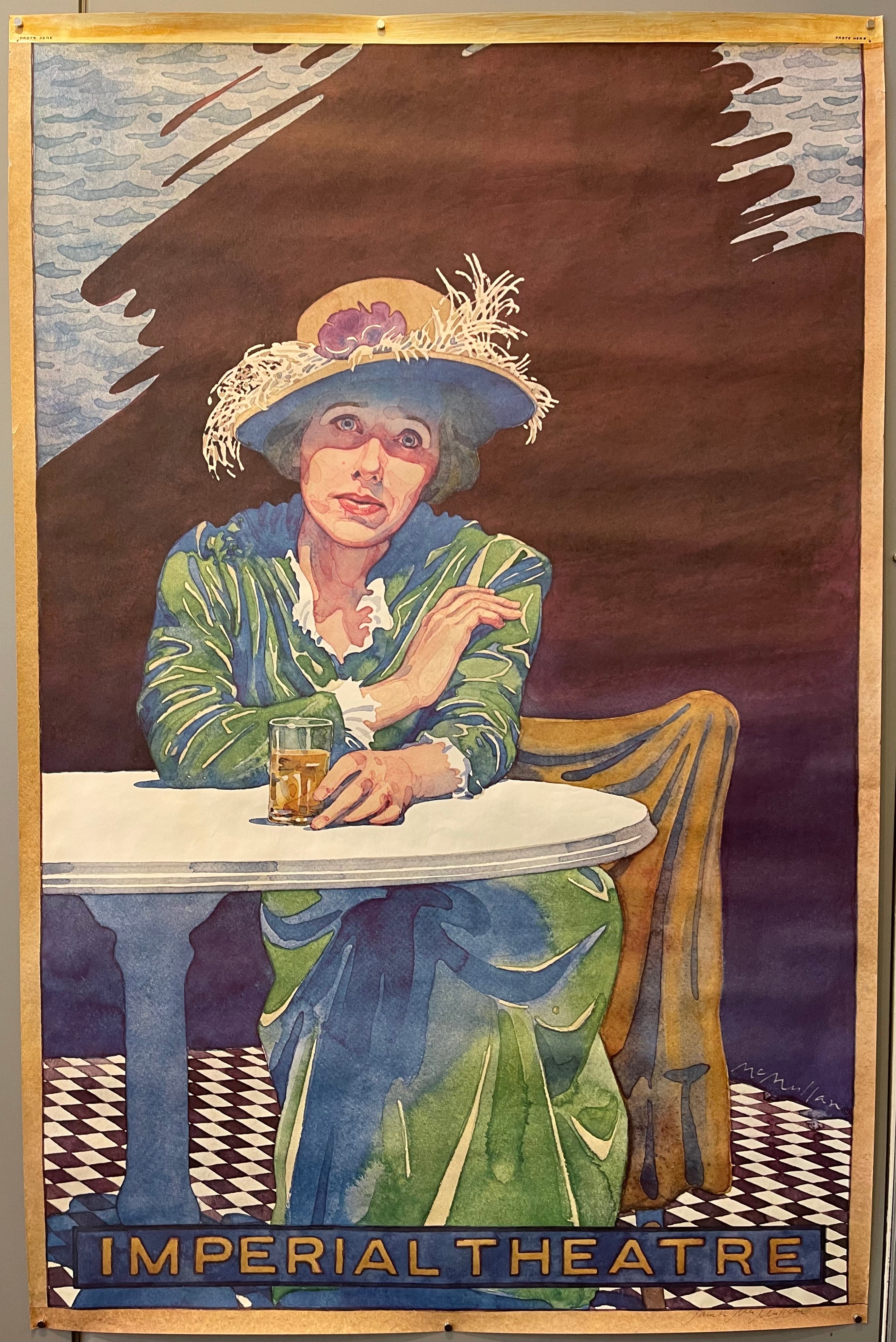 poster of a woman at a cafe