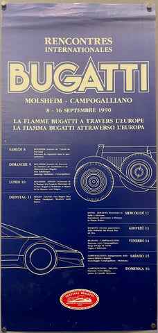Link to  Bugatti Molsheim to Campogalliano PosterFrance, 1990  Product