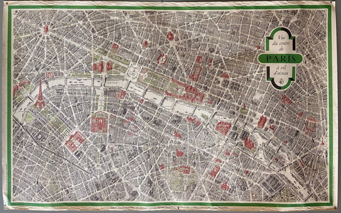Link to Vue du Centre de Paris à Vol d'Oiseau PosterFrance, 1954 Product