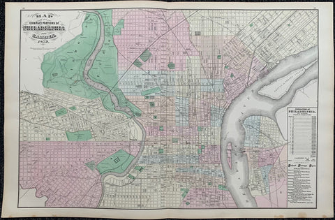 Link to Map of the Compact Portions of PhiladelphiaU.S.A. C. 1872 Product