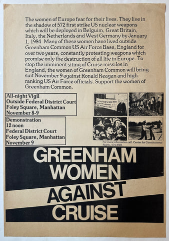 Link to  Greenham Women Against Cruise PosterUSA, c. 1983  Product