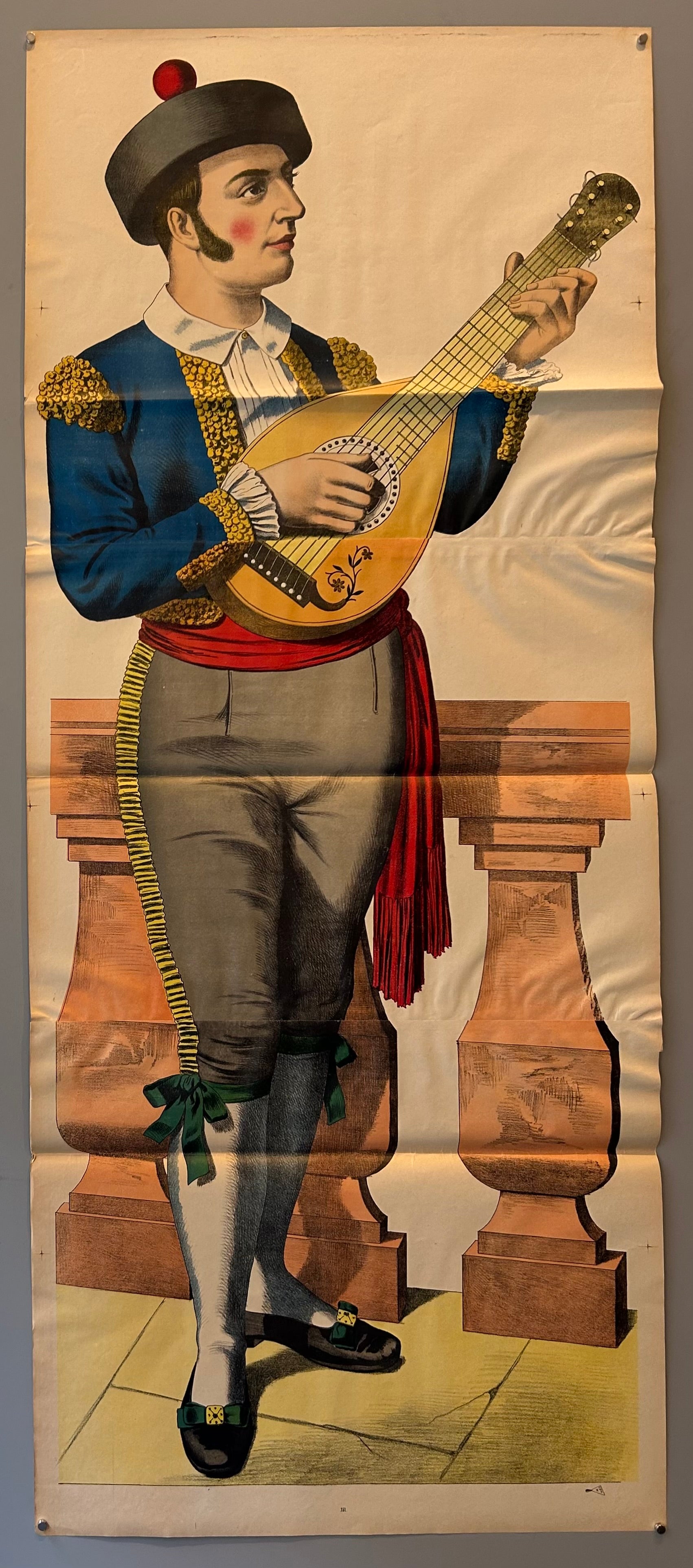 Lute Player Weissenburg Lithograph #6
