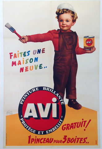 Link to Peinture Brillante "Protege Et Embellit" AviFrance, C. 1956 Product