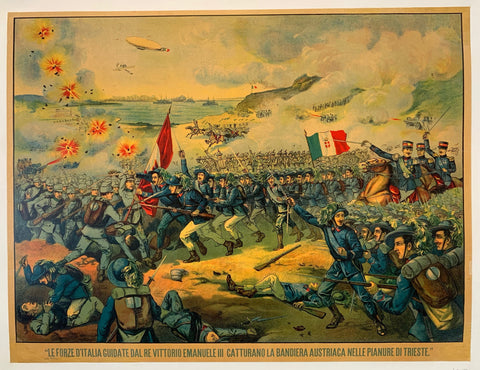 Link to Le Forze D'Italia Guidate dal re vittorio emanuele III Catturano la banderia austriaca nelle pianure di triesteItaly, C. 1917 Product