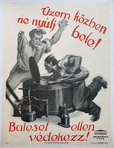 Link to  Uzem kozben ne nyúlj bele! Baleset Ellen Vedekezz! ✓Hungary, 1934  Product