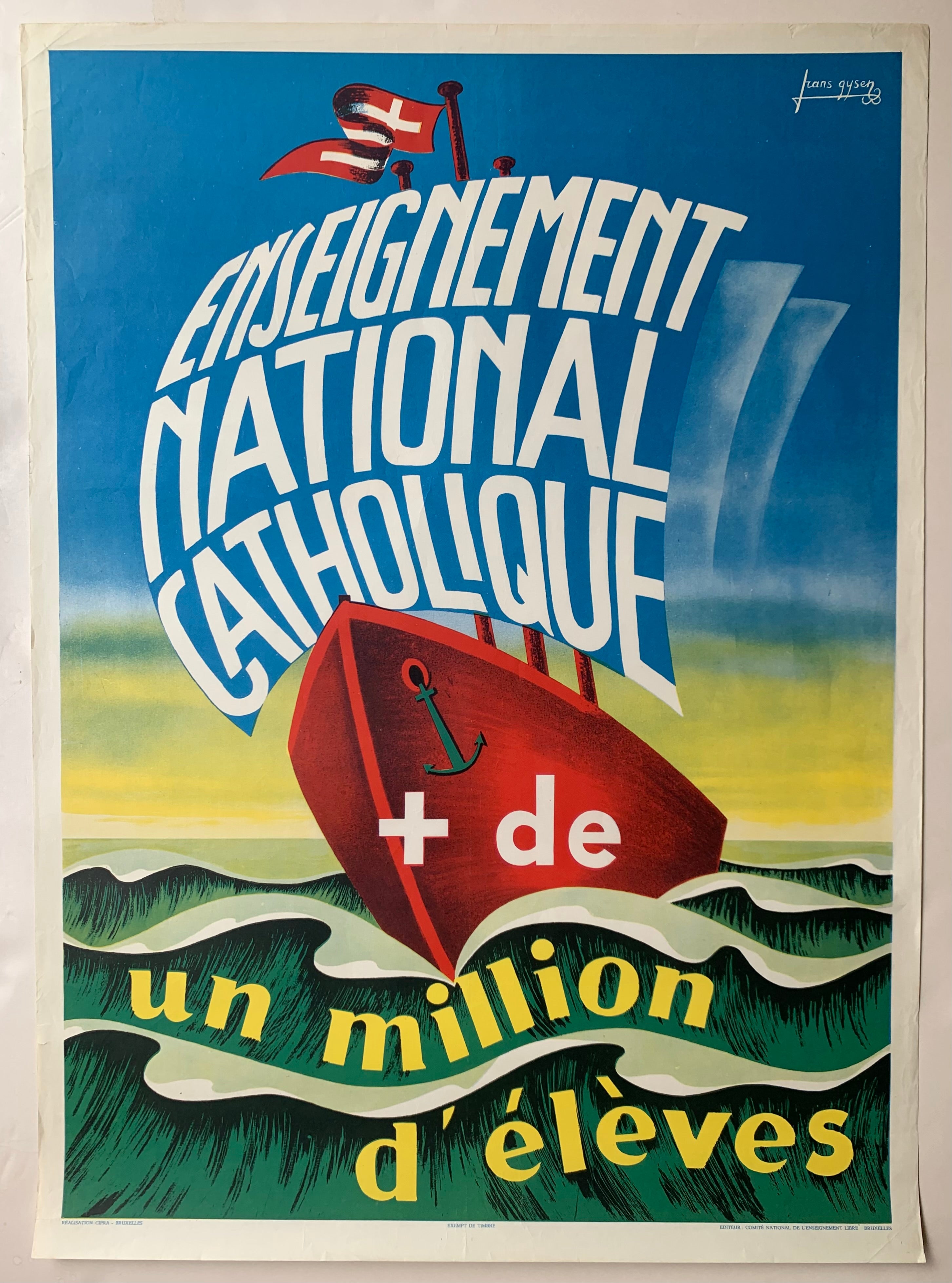 Enseignement National Catholique de un Million D'Élèves Poster