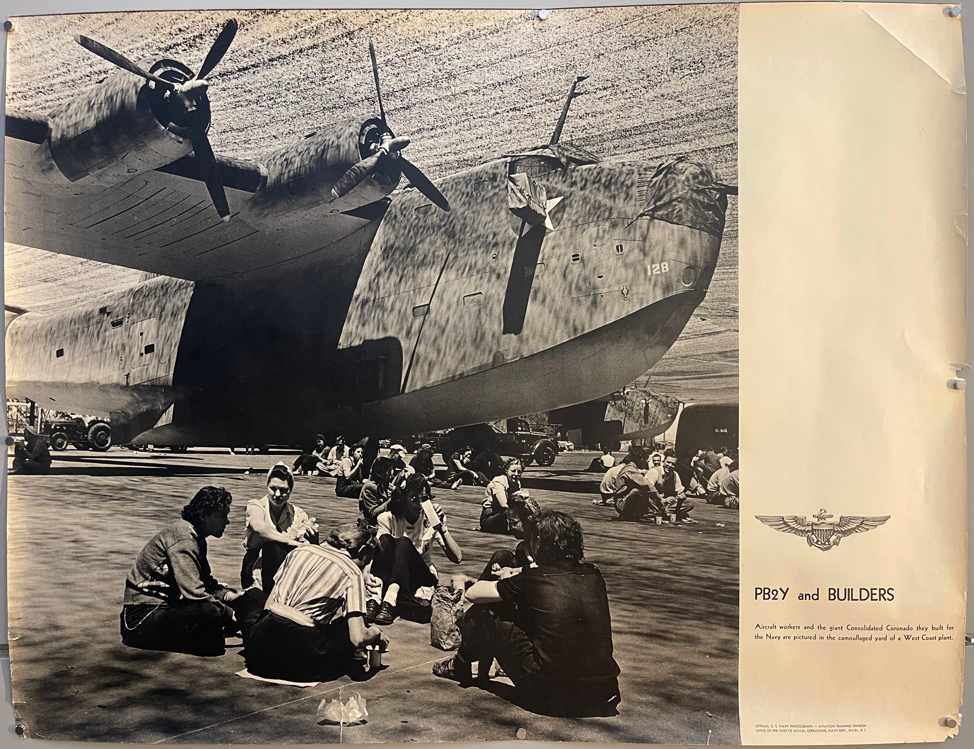 "PB2Y and Builders" WWII Poster