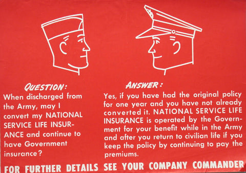 Link to  WW2 Insurance Question: "When Discharged-"USA, C.1939  Product