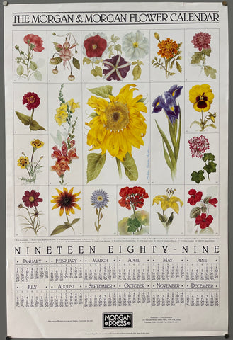 Link to  The Morgan & Morgan Flower Calendar PosterU.S.A., 1989  Product