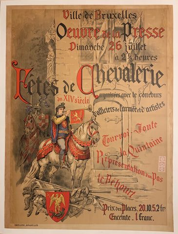 Link to  Fêtes de Chevalerie PosterBelgium, c. 1900  Product