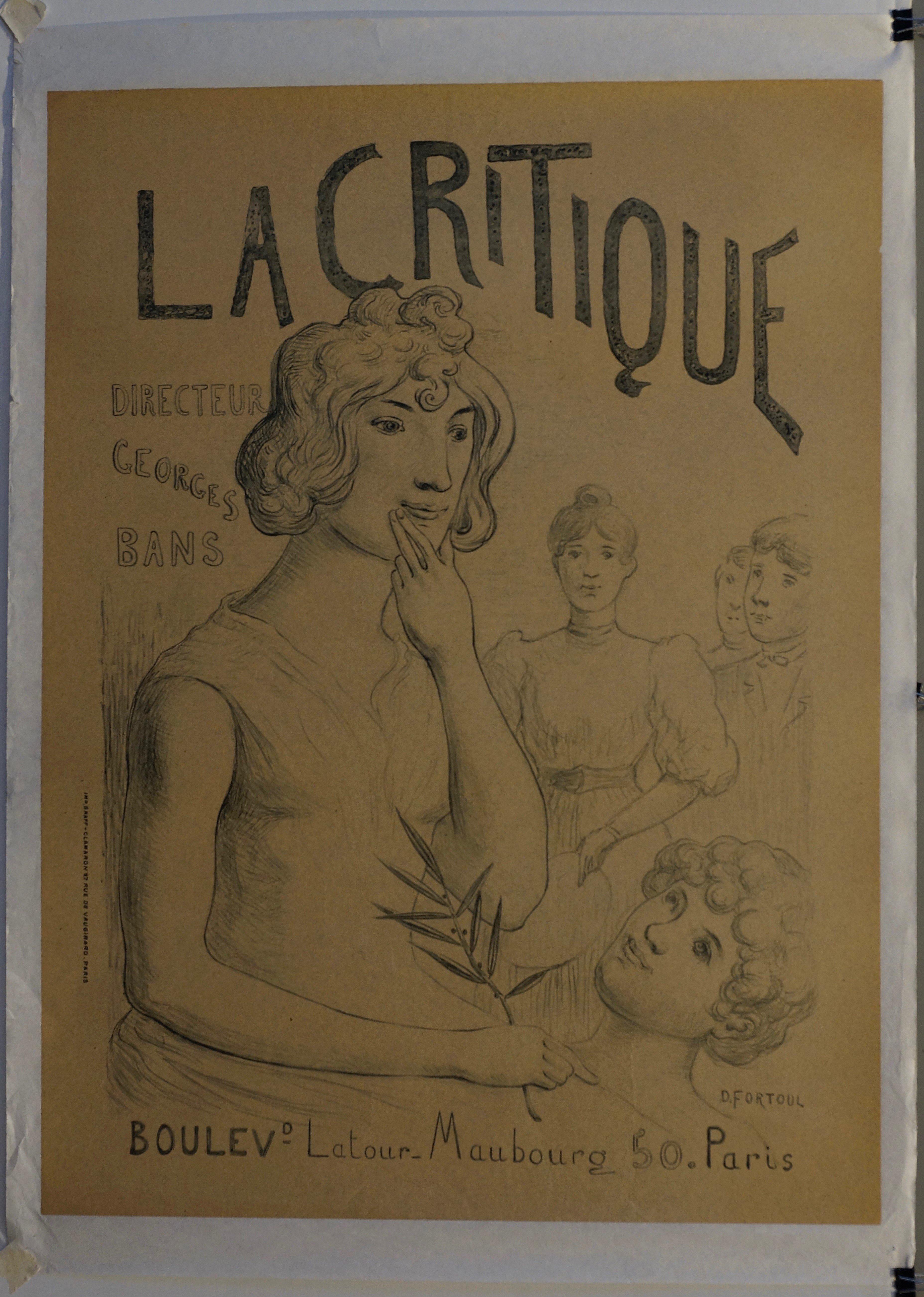 La Critique Directeur Georges Bans - Poster Museum