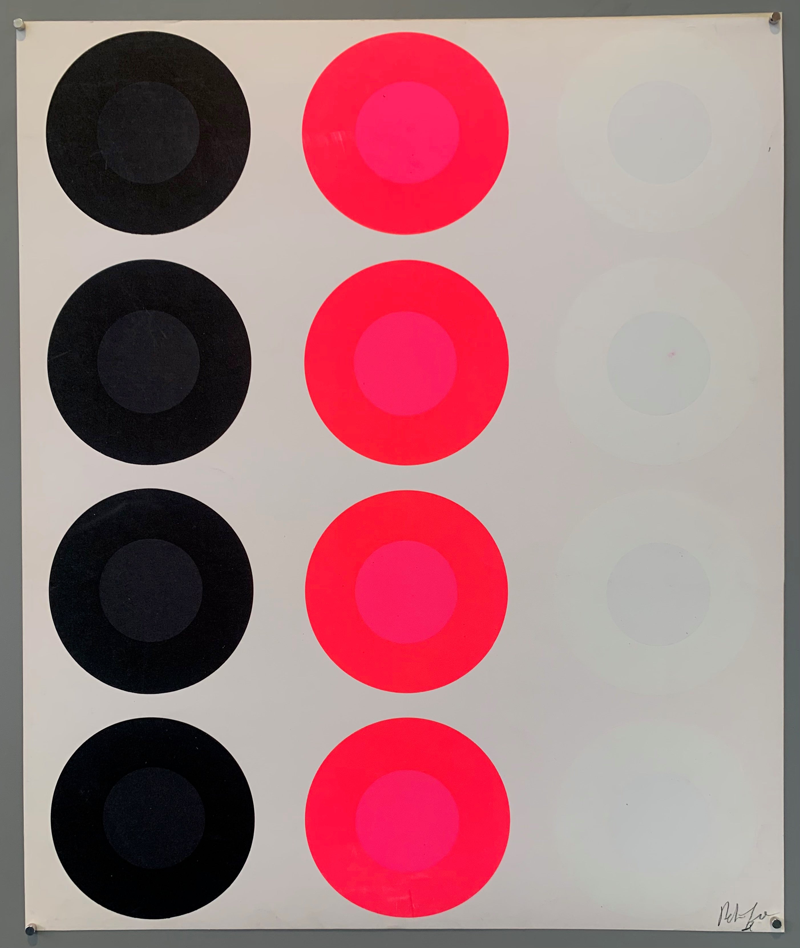 Three rows of targets