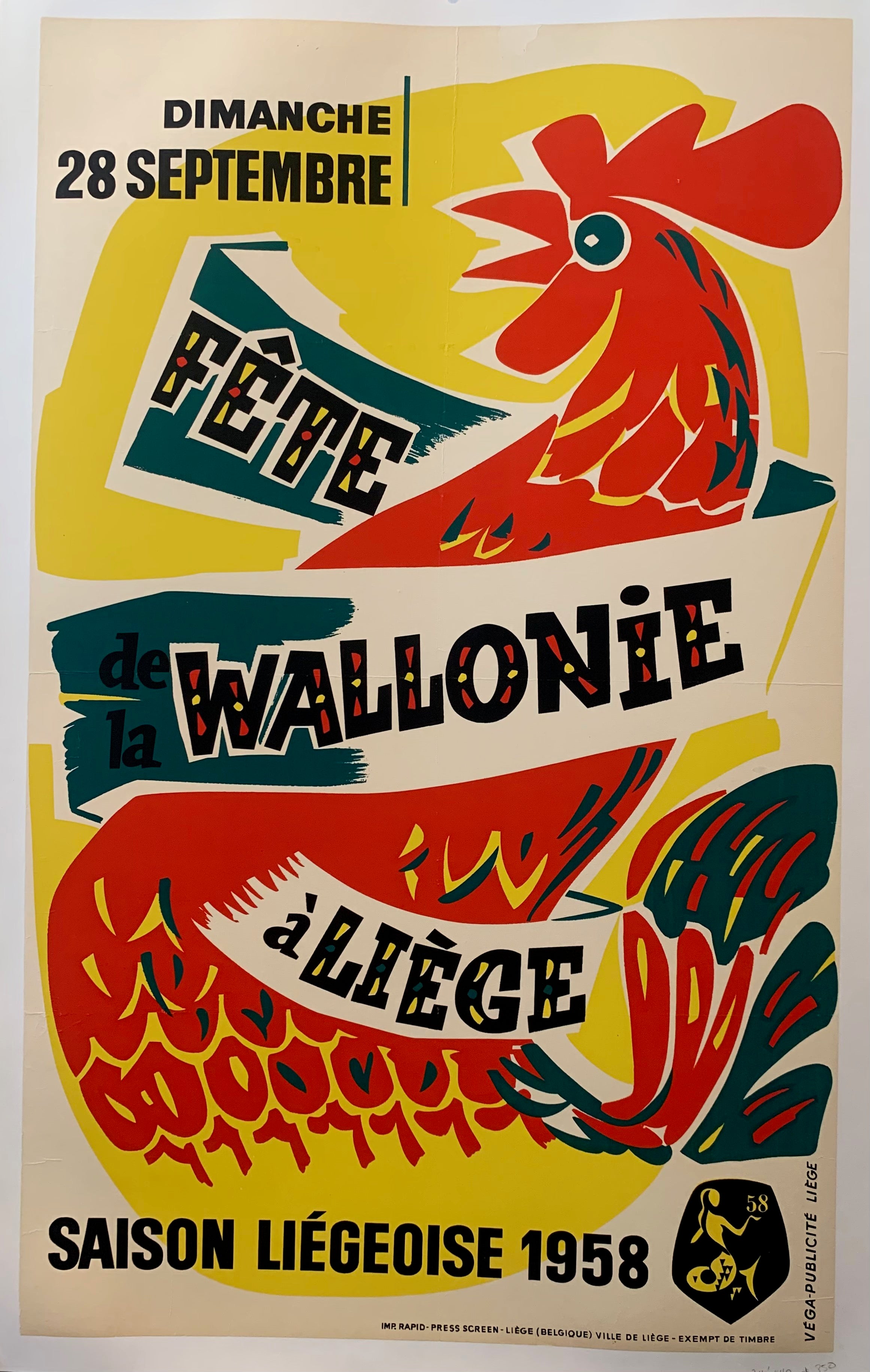 Fête de la Wallonie à Liège Poster ✓