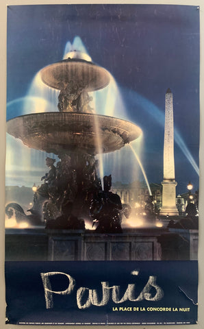 Link to Paris La Place de la Concorde la Nuit PosterFrance, c. 1970 Product