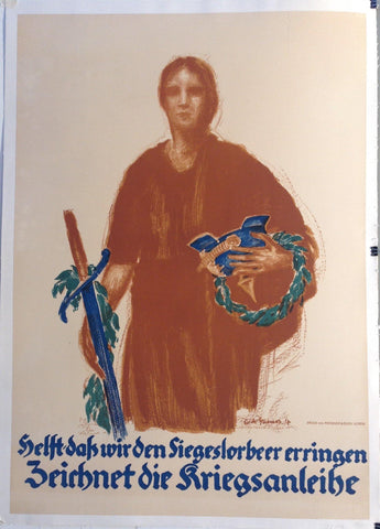Link to Helft, dass wir den Siegeslorbeer erringen. Zeichnet die KriegsanleiheGermany, C. 1917 Product