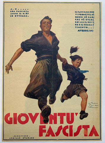 Link to Gioventu Fascista Magazine Cover - October 1932, Vol. 27 ✓Italy, C. 1936 Product