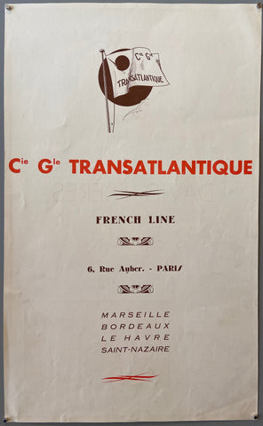 Link to Cie Gle Transatlantique/ David Freres PosterFrance, c. 1930 Product