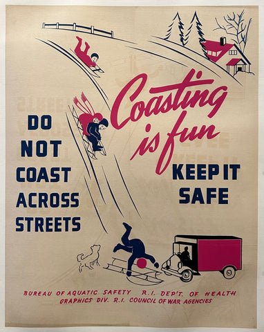 Link to  Bureau of Aquatic Safety 'Coasting is Fun' PosterUSA, c. 1940  Product