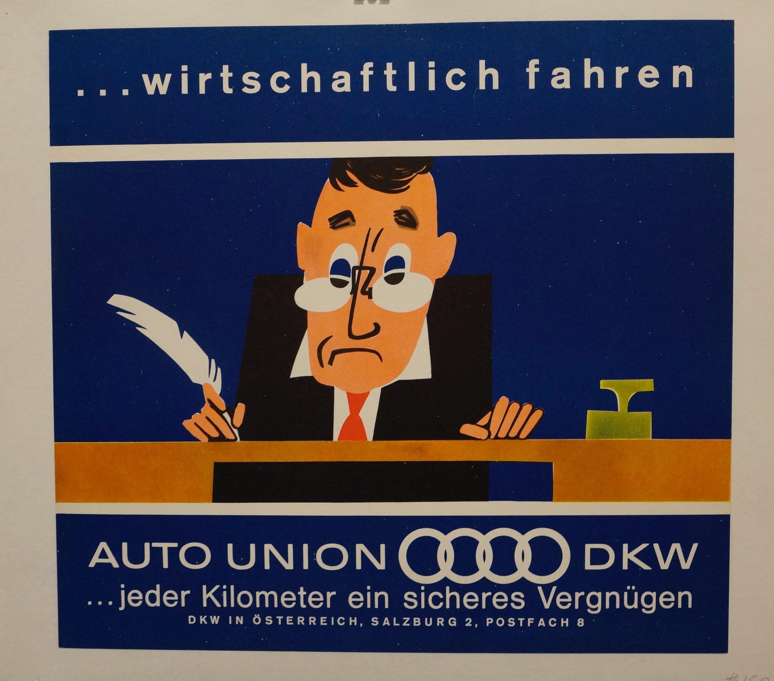...wirtschaftlich fahren. Auto Unión DKW ... jeder Kilometer ein sicheres Vergnügen - Poster Museum