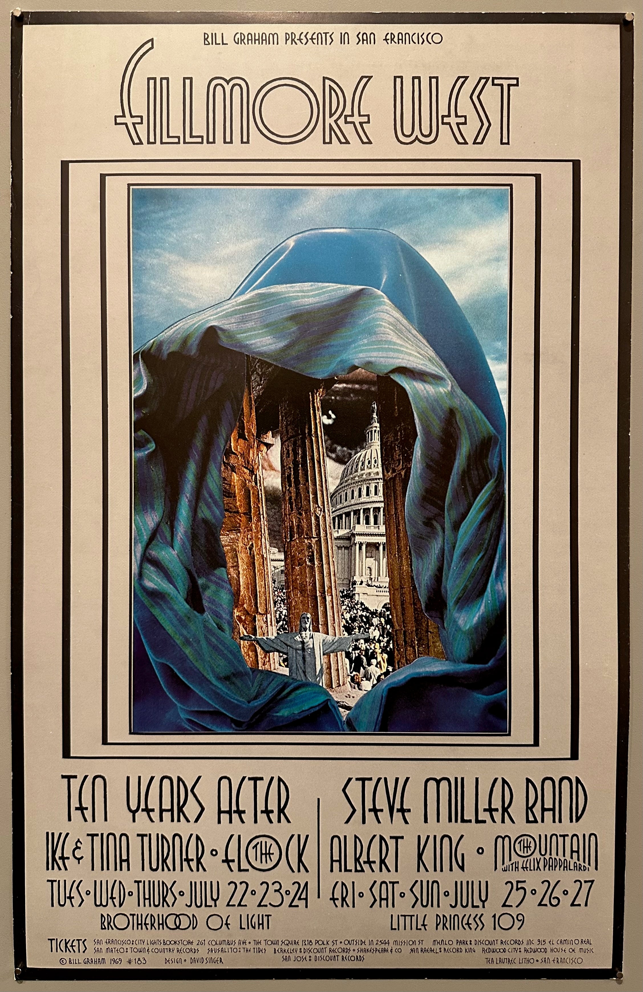 Ten Years After and the Steve Miller Band at the Fillmore West Poster