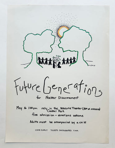 Link to Future Generations for Nuclear Disarmament Poster ✓USA, c. 1980 Product
