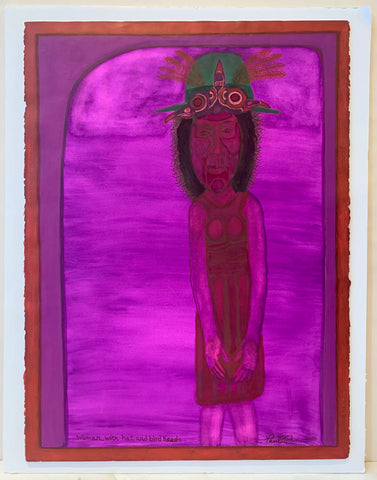 Link to  Paul Kohn 'Woman with hat and bird heads' #445USA, 2016  Product