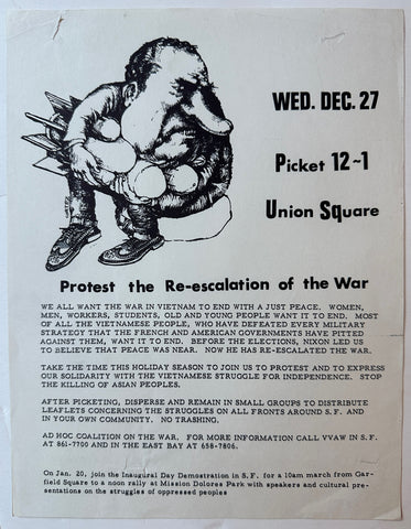 Link to  Protest the Re-Escalation Of The War PosterUSA c. 1960  Product