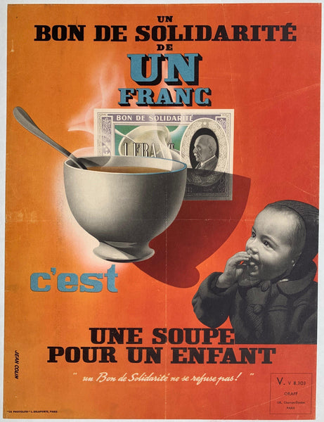 Un Bon de Solidarité de Un Franc ç'est Une Soupe Pour un Enfant – Poster  Museum