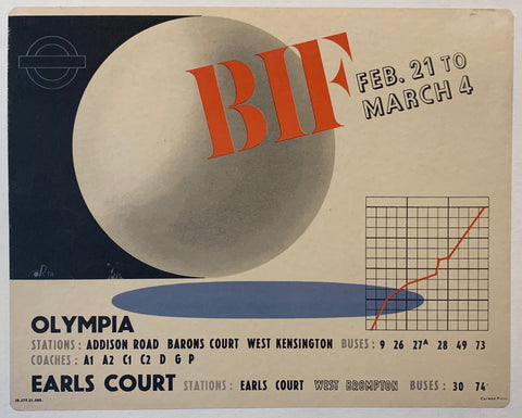 Link to London Transport Panel Poster BIF British Industries Fair Reimann School ✓London, 1938 Product