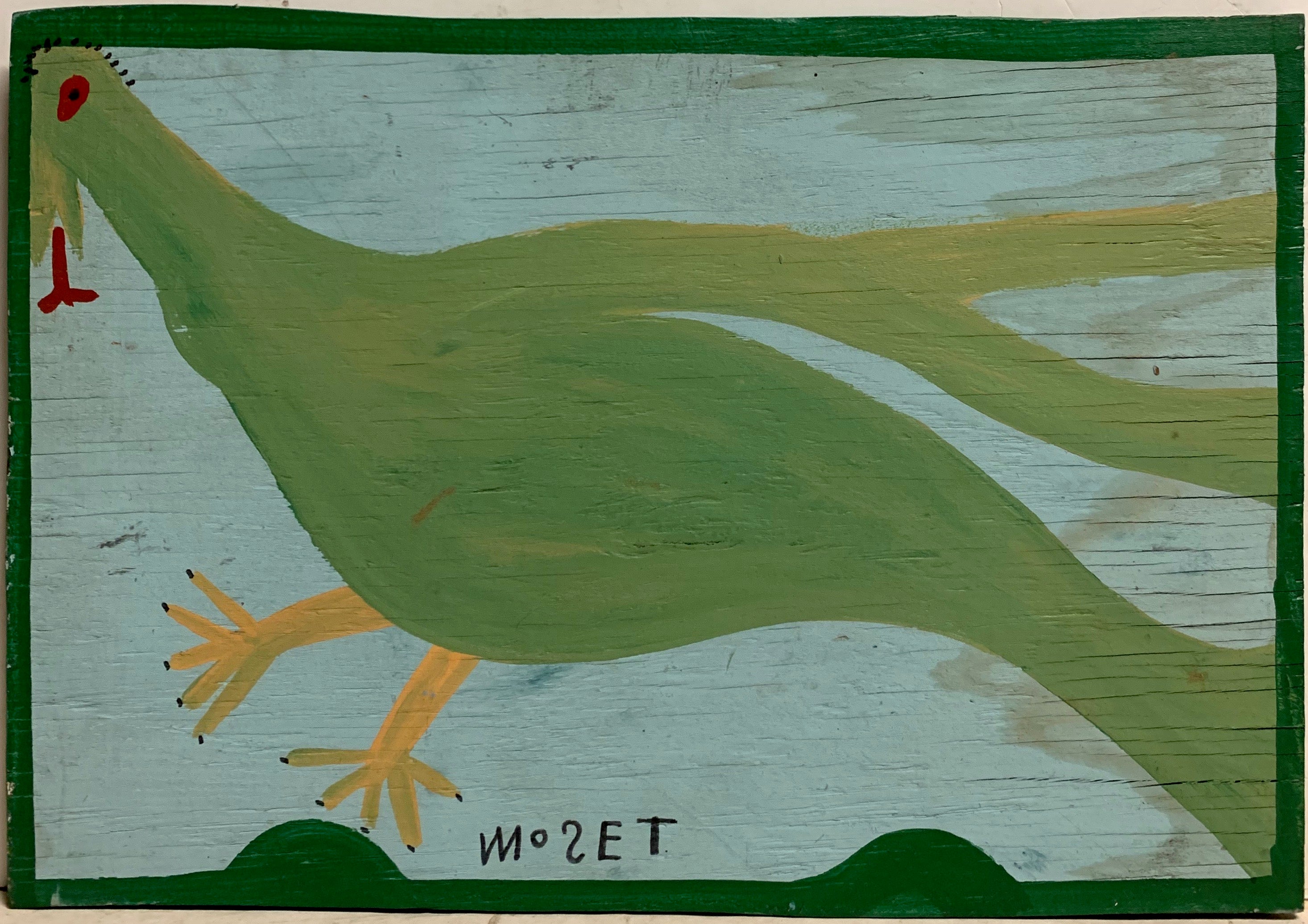 Light Green Bird Mose Tolliver Painting