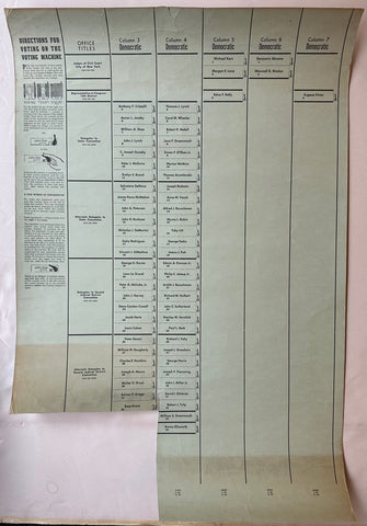 Link to  Voting Machine Directions PosterUSA, 1964  Product