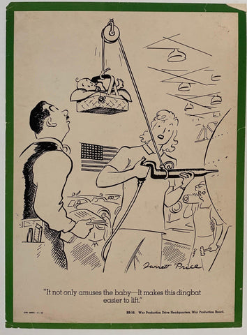 Link to  "It not only amuses the baby, it makes this dingbat easier to lift"USA, C. 1944  Product