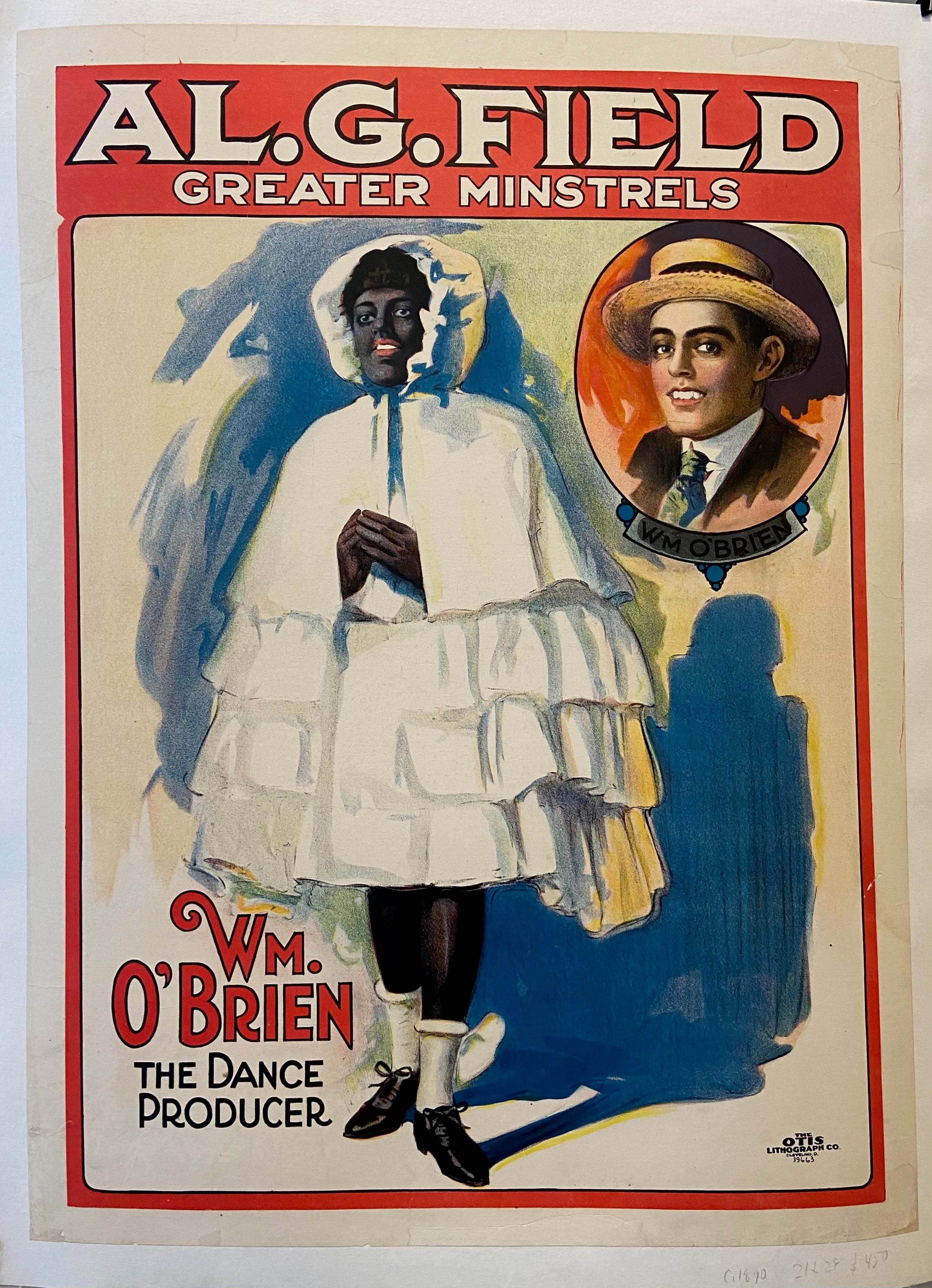 Poster showing an actress from a minstrel show