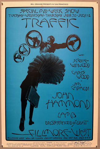 Link to Traffic with Stevie Winwood, Chris Wood and Jim Capaldi Fillmore West PosterUSA, 1970 Product