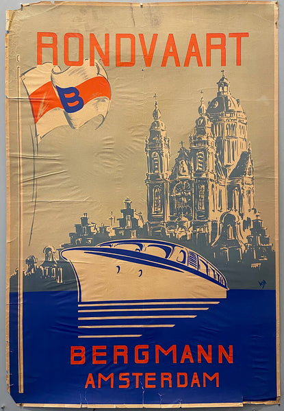 オリジナルプリント 2枚セット Museum Amsterdam 展覧会ポスター Rondvaart Bergmann Amsterdam Poster – Poster Museum
