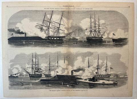 Link to Harper's Weekly 'Battle of the Monitor and the Merrimac' IllustrationsU.S.A., 1862 Product