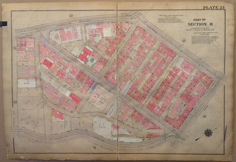 Link to NYC Bronx Map - Part of Section 8, St. Nicholas, Hillside, Nagle & BroadwayU.S.A c. 1921 Product