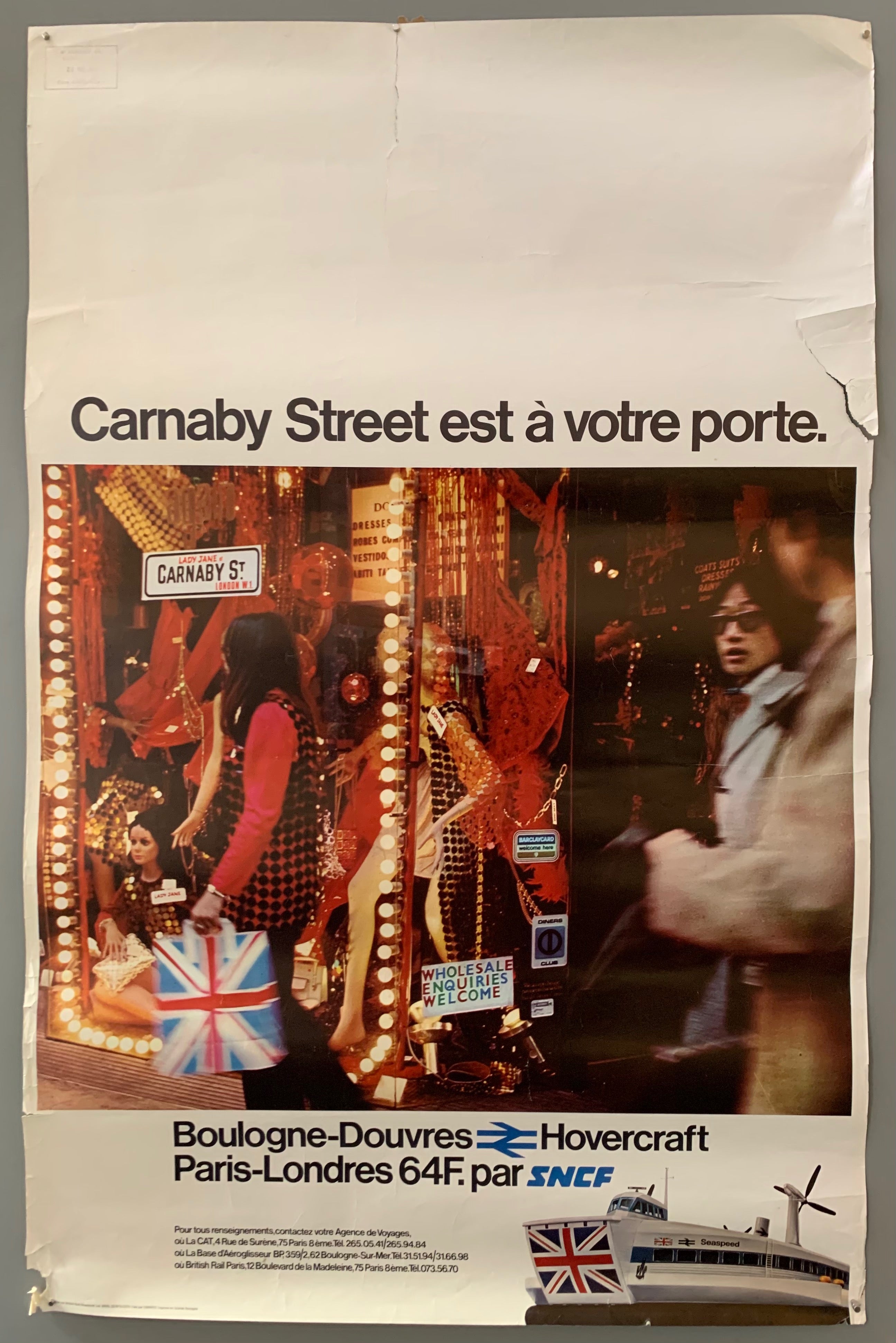 Poster featuring a photograph of a shop on Carnaby Street
