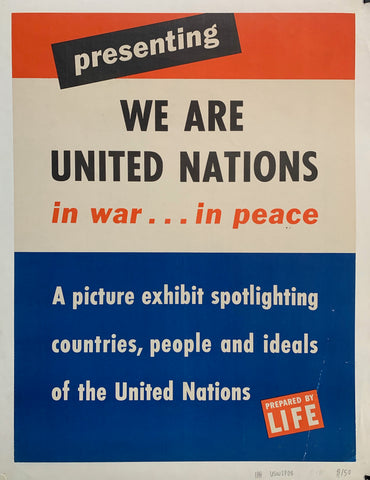 Link to Presenting; We are United Nations in war... in peaceUSA, C. 1918 Product