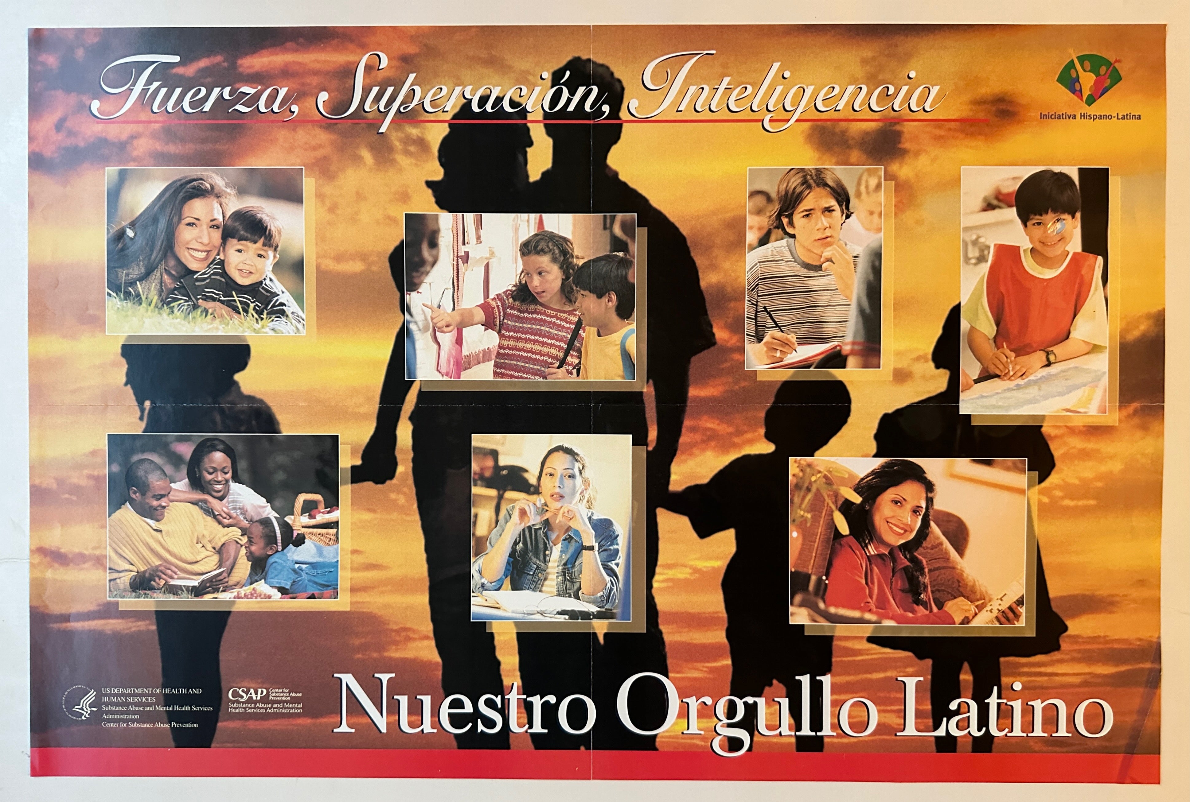 24x16 horizontal poster with 8 portraits of families/children