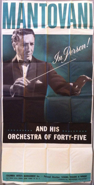 Mantovani and his Orchestra of Forty-Five – Poster Museum