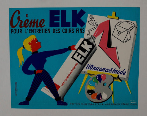 Link to Crème Elk pour L'entretien des cuirs fins ✓Austria, C. 1950s Product